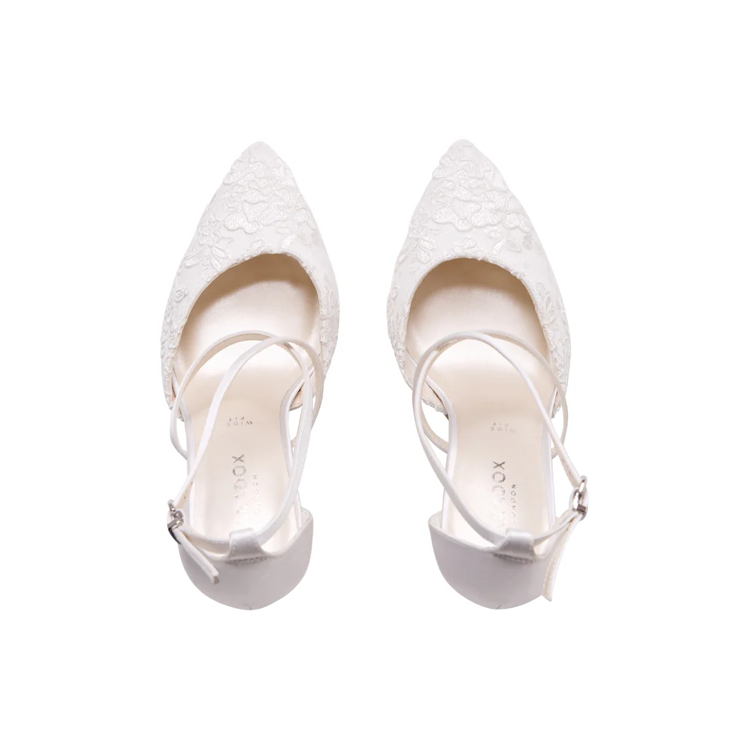 Brocade Wide Fit Wedding Heels - Image 4