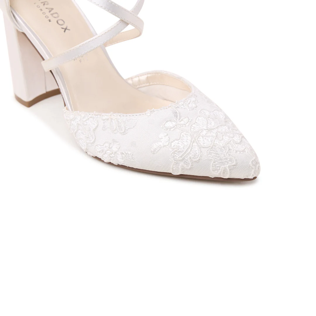 Brocade Wide Fit Wedding Heels - Image 7