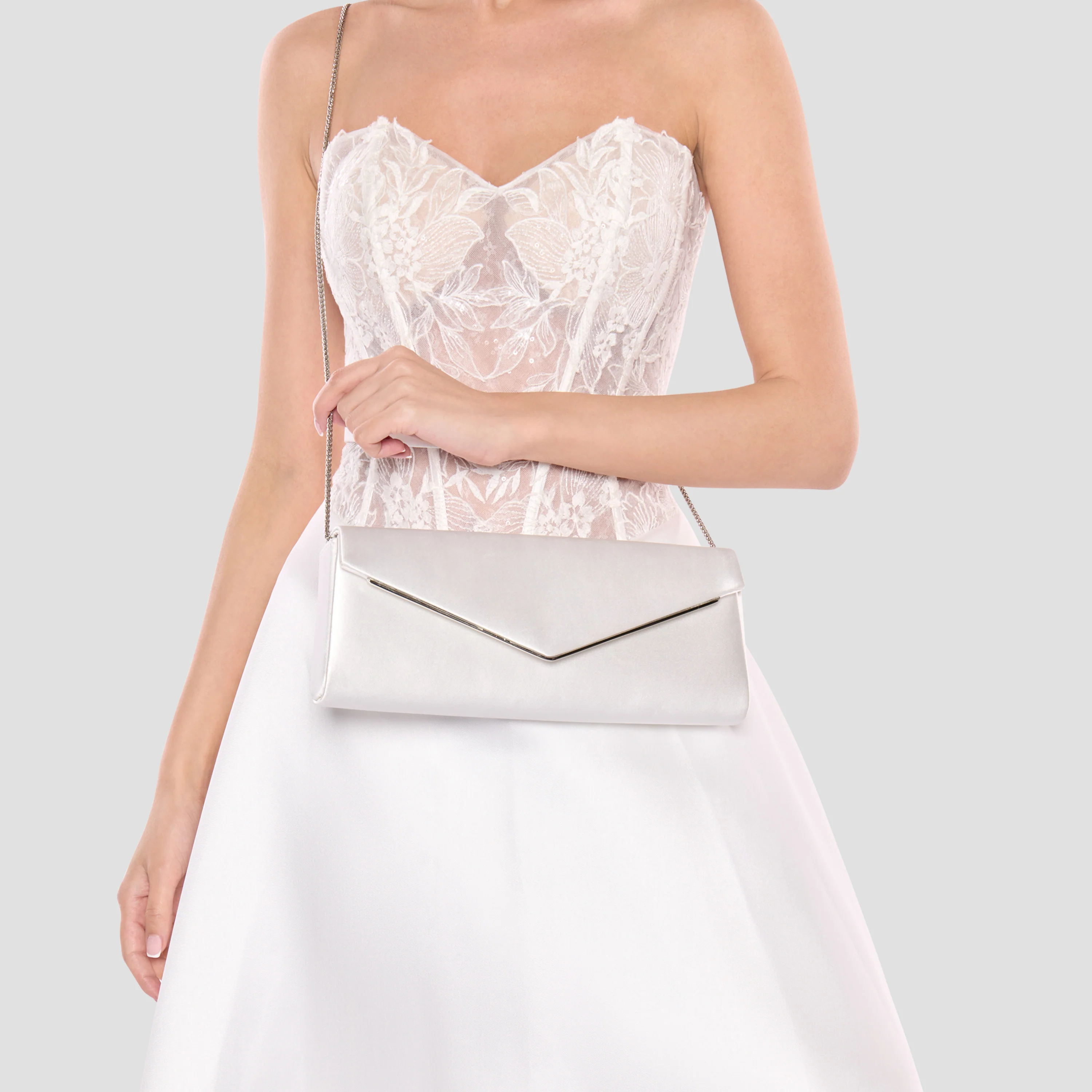 Devon Satin Clutch Bag - Image 6
